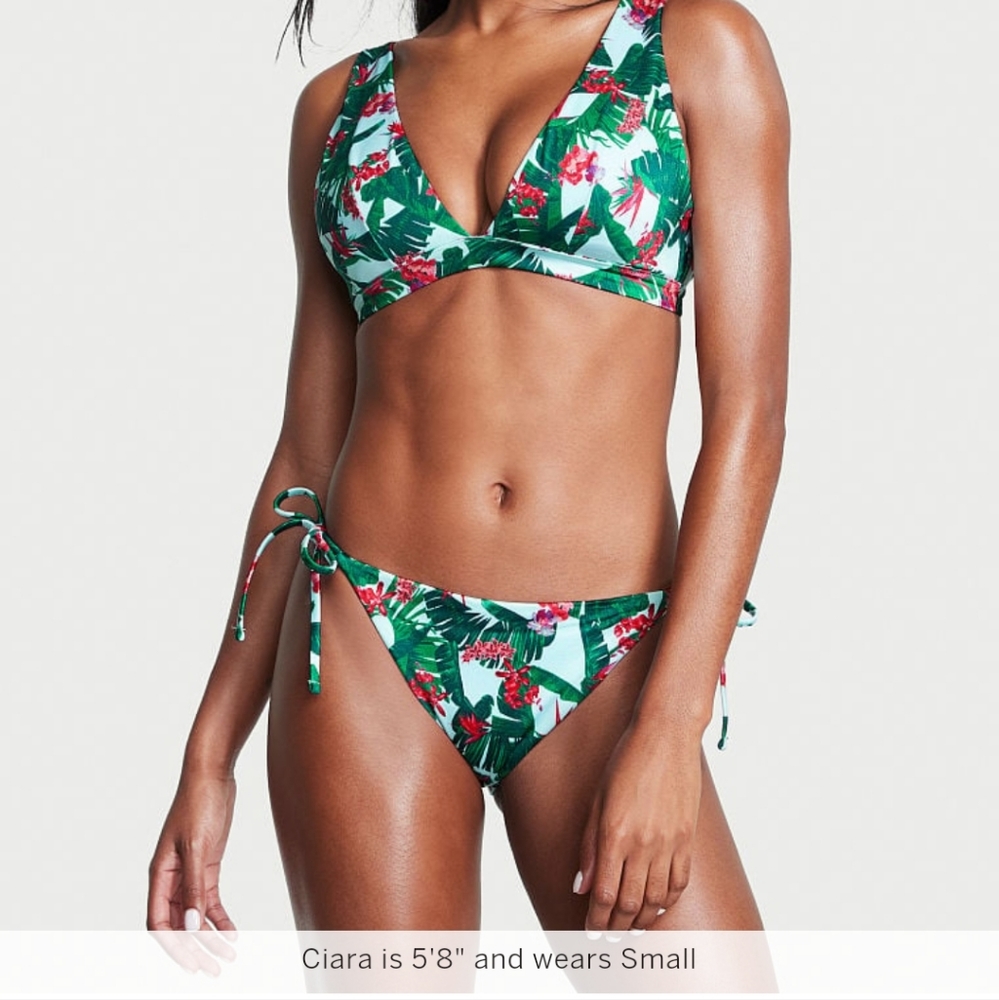 BLUE Cheeky string bikini bottom